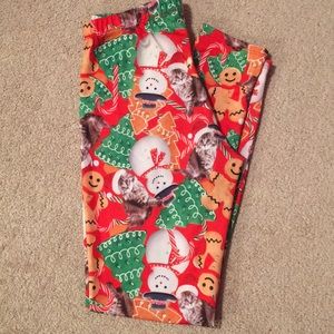 Christmas kitten leggings!